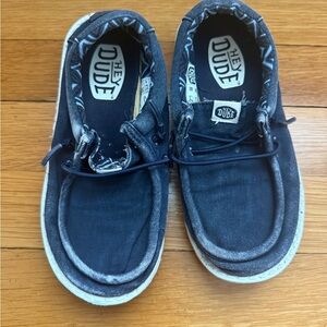 Hey Dude Navy Canvas Shoes